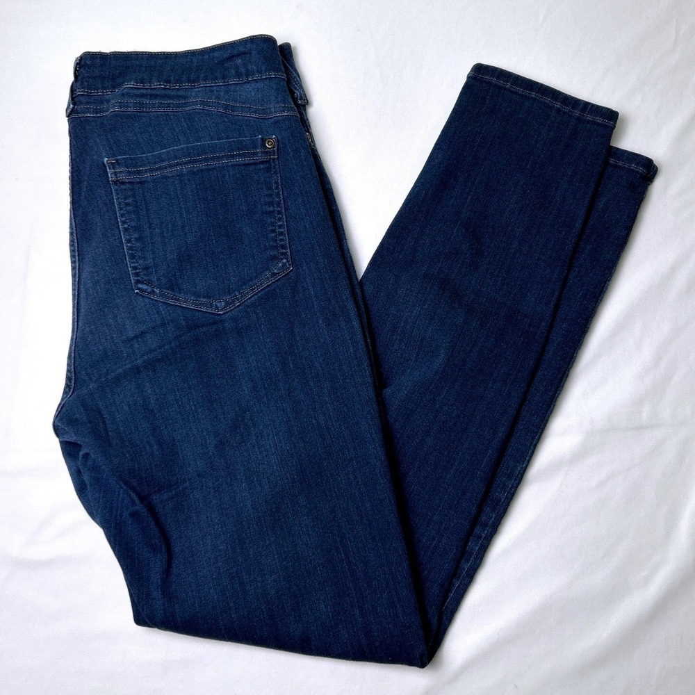 NYDJ Womens Mid Rise Ami Lift Tuck Skinny Legging Jeans Size 12 Dark Blue Casual